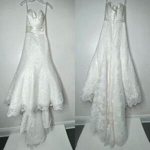 Allure Bridal 9004 Lace And Satin Strapless Sweetheart Mermaid Wedding Dress